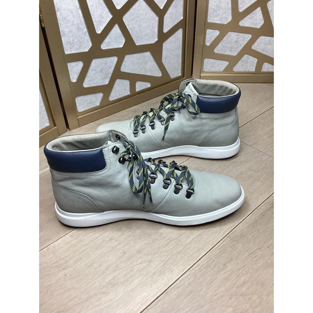 Cole Haan Grand Plus Essex Hiker hi top sneaker Boot Gray Men 13 M US leather